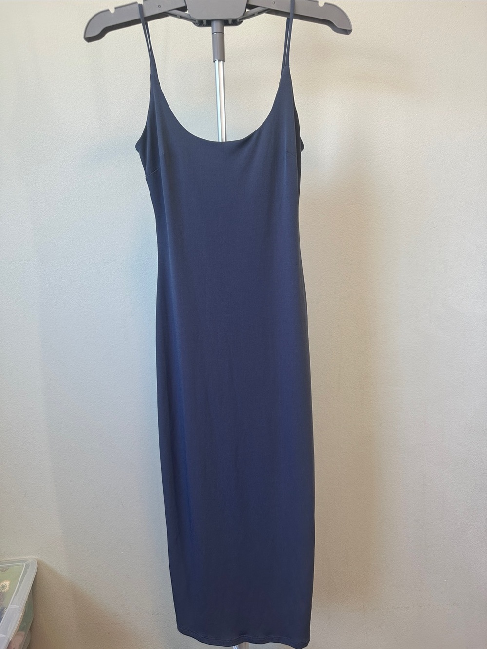 Windsor bodycon midi slip dress dusty bluish gray Versatile, simple, coquette